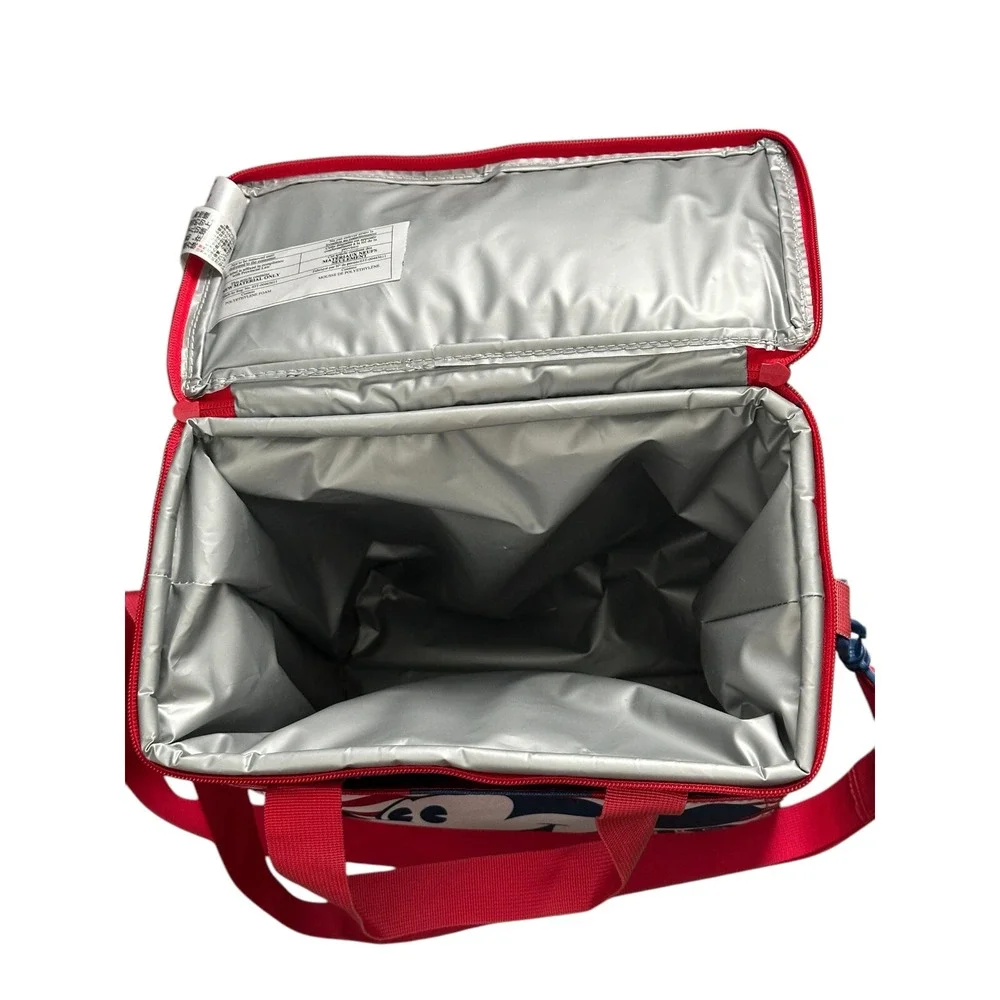 Disney Store Mickey Mouse Americana 70x80 Patriotic Fleece Blanket & Lunch‎ Box